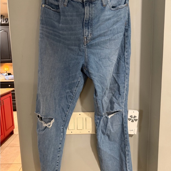 Madewell Denim - Madewell High Rise Blue Distressed Jeans